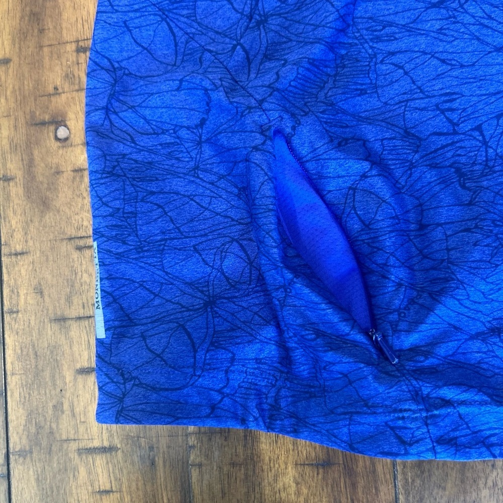 Mondetta Blue/Purple Patterned Zip-Up - Picture 5 of 5